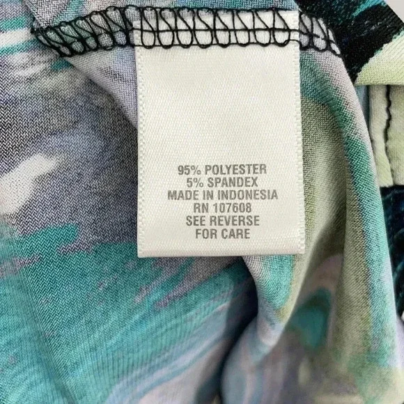 Dressbarn Peacock Sleeveless Dress 6 Black Green Feathers Circle Hem Peep Holes - Picture 7 of 10